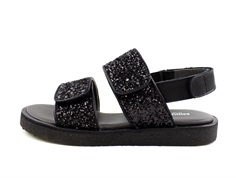 Angulus black glitter sandal velcro